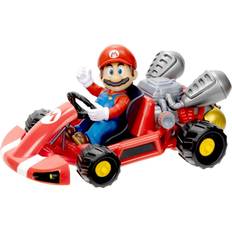 Super mario figurer mario Leker Nintendo Super Mario Movie Figure w/ Kart Mario 6 cm 417684