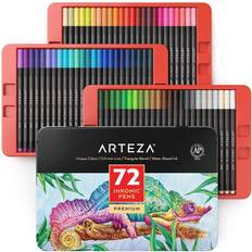 Arteza Fineliner Colored Pens Set Inkonic Fine Line 0.44mm Tips Assorted Colors 72 Pack