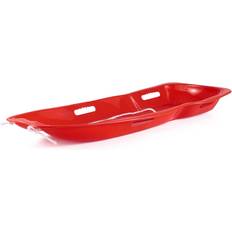 Slippery Racer Downhill Xtreme Red Adults and Kids Plastic Toboggan Snow Sled, Reds Pinks