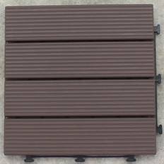 Courtyard Casual Plastic 12 x 12 Deck Tile Pack of 9 Chocolate