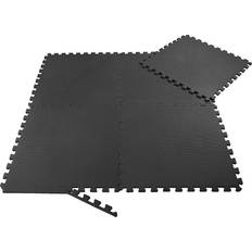 Trainingsmatten & Bodenschutz Samax EVA Schutzmatten Fitnessmatten Set 60x60 cm 8 Stück in Schwarz