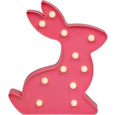 Wall Decor Northlight 9.5" LED Lighted Pink Easter Bunny Marquee Wall Sign