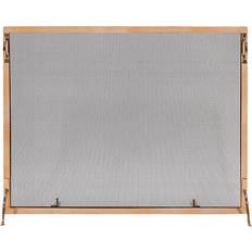 50 inch flat screen Minuteman International 50 in. L Copper 1-Panel Modern Flat Fireplace Screen