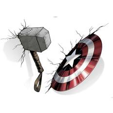 Wanddekor Komar Marvel Wandtattoo Avengers Hammer & Shield