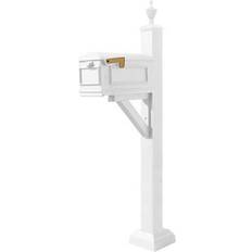 WPD-SC2-S5-LMC-WHT Westhaven System with Lewiston Mailbox Square Collar