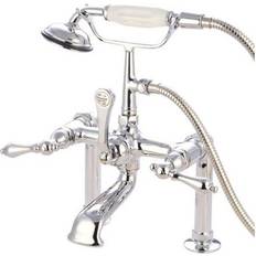 Tripod Heads Elements Of Design Hot Springs Deck Mount Clawfoot Tub Faucet with Handshower