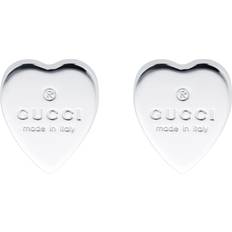 Gucci Earrings Gucci Trademark Heart Earrings - Silver