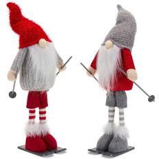 Melrose 14.25" Skiing Gnome Set Figurine