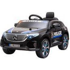 Kikkaboo Kinder Elektroauto Mercedes Benz EQC400 Police Fernbedienung EVA-Räder schwarz