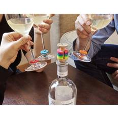 Flaschenverschlüsse reduziert Kikkerland Rainbow Wine Rings BA91 Bottle Stopper