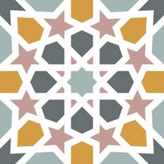 Peel stick floor tile RoomMates Calliope Colorful Moroccan Peel And Stick Floor Tile