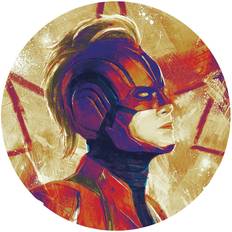 Braun Wanddekor Komar Fototapete Avengers Painting Captain Marvel Helmet