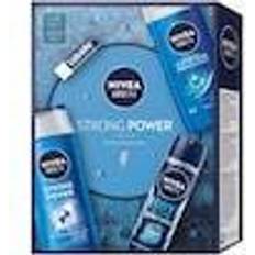 Nivea Geschenkboxen & Sets Nivea Geschenksets Ihn Geschenkset Fresh Ocean Duschgel Active Strong Power Shampoo