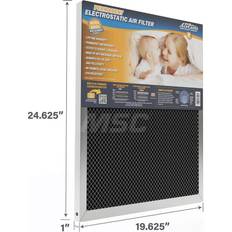 Aircare Filters Aircare 20x25x1 Permanent Washable Electrostatic HVAC Furnace Filter MERV 8 Allergen & Dust Reduction