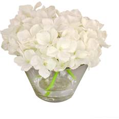 National Tree Company Vases National Tree Company Floral White White Hydrangea Arrangement Vase