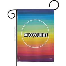 Flags & Accessories Breeze Decor 13 LoveWins Pride Garden Flag 2-Sided Support