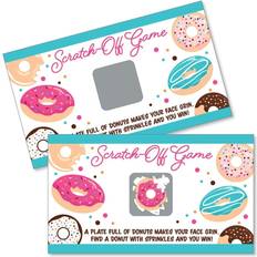 Foil Balloons Donut Worry Let’s Party Doughnut Party Game Scratch Off Cards 22 Count