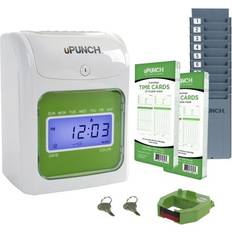 Green Alarm Clocks uPunch Electronic Non-Calculating Time Clock, 11.25"H x 7"W x 10.25"D, HN1500