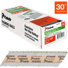 Fasteners Paslode 2 0.113 Round Drive 30-Degree Ring Shank Paper Tape Framing