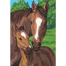 Arts & Crafts PaintWorks Art Paint Pony and Mother Paint by Numbers Set