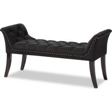 Settee Benches Baxton Studio Chandelle Luxe Settee Bench