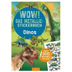 Plastikspielzeug Aufkleber WOW! Das Metallic-Stickerbuch Dinos