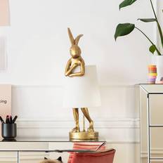 Kare Design Beleuchtung Kare Design Animal Rabbit Gold/White Tischlampe 68cm