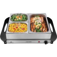 Plate Heaters Chefman Electric Buffet Server + Warming Tray w/Adjustable