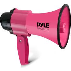 Pink PA Speakers Sound Around Portable Megaphone Speaker Siren Bullhorn