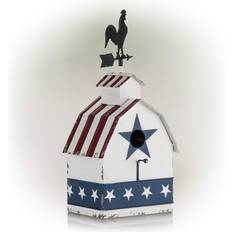 Alpine Corporation White & Red Patriotic Star Rooster Vane Top