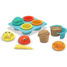 Plastic Sandbox Toys Melissa & Doug Sunny Patch Seaside Sidekicks Sand Cupcake Set