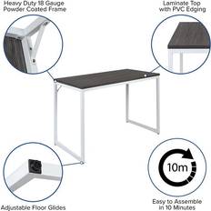 Tables Flash Furniture Tiverton Industrial Writing Desk