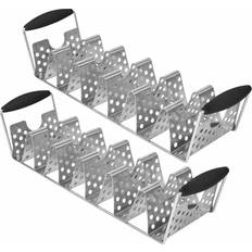Barbecue Cutlery Blackstone Deluxe Stainless Steel Taco Rack with Handles 2-Pack Barbecue Cutlery 2