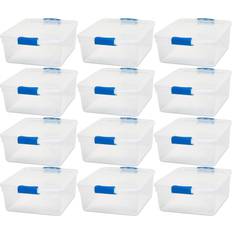 Homz 15.5 Quart Heavy Duty Modular Stackable Storage Containers