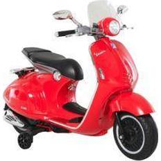 E-Motorräder Homcom Elektrisches Kindermotorrad als Vespa rot