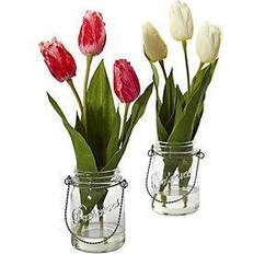 Nearly Natural Tulip Arrangement set of 2 Artificial Plant