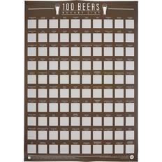Gift Republic 100 Beers Scratch Off Poster