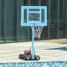 Basketball Hoops Soozier 56.75"-68" Height Adjustable Pool Basketball w/Sand Base, Blue