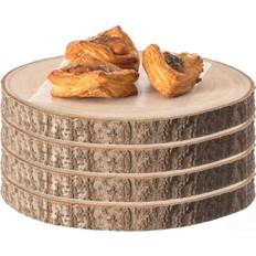 Serving Platters & Trays Vintiquewise Natural Wooden Bark Slice Large Rustic Serving Tray