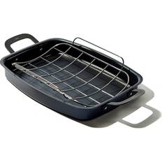 OXO Kitchen Accessories OXO Obsidian Pre-Seasoned Carbon Induction Roasting Pan