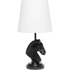 Black Table Lamps Simple Designs Polyresin Shaped Bedside Table Lamp