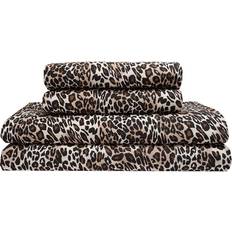 Textiles Beatrice Home Fashions Whimsical Zara Leopard Print Bed Sheet Brown