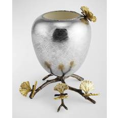 Michael Aram Butterfly Ginkgo Footed Stainless Steel Vase 7.5"