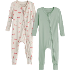 Quince Baby Bamboo One Piece Pajamas 2-pack - Fox