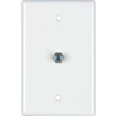 Wall Switches DATACOMM 32-2024-WH 2.4GHz Coaxial Wall Plate White