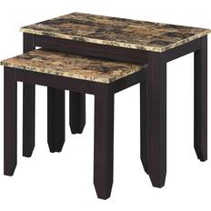 Brown Nesting Tables Convenience Concepts Baja End Set of 2 Nesting Table