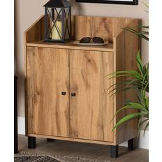 Cabinets on sale Baxton Studio Rossin Wood 2-Door Entryway W Top Storage Cabinet