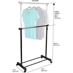 Sunbeam Basics Single Bar Garment Rack Coat Hook