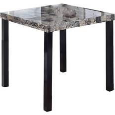 Dark oak wood Best Master Furniture Haskel Dark Oak/Granite Dining Table 36x36"