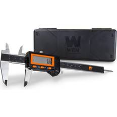 Wen 6.1 Electronic Stainless-Steel Water-Resistant Digital Caliper with LCD Readout and Storage IP54 Rated Slide Gage